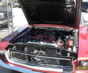 68 Mustang Engine installed with new radiator